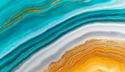 Poster - Abstract digital liquid wave background with line art for cover, flyer, and poster
