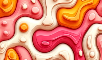 Fototapete - Yellow and pink abstract background with subtle color gradation serving as the backdrop