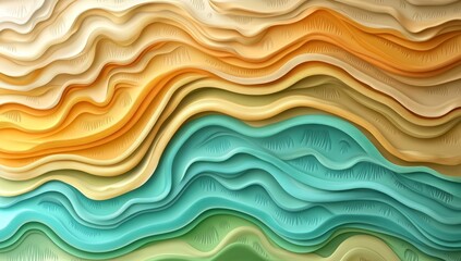Poster - An abstract Neo Memphis backdrop featuring grainy texture. Modern and contemporary art. Presented in 3D illustration