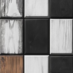 Fototapete - Abstract dynamic shapes in modern style against a black and white background, featuring a grainy paper texture, digital art