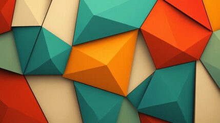 Fototapete - An abstract geometric design with vivid colors suitable for a decorative web layout or poster