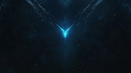 Poster - Upward-pointing blue glowing arrows against an abstract background, indicative of growth and advancement in technology or digital marketing. Abstract digital artwork with room for text