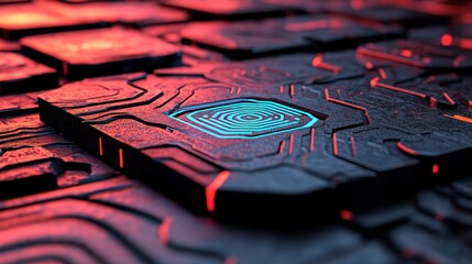 Poster - turkey's map is vividly showcased with neon outlines in a futuristic setting, complete with a grid b