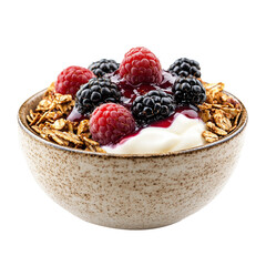 Wall Mural - Healthy Granola Bowl with Yogurt and Berries 