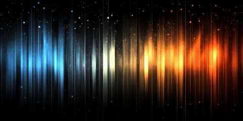 Poster - Abstract light streaks, digital art, dark background, website banner