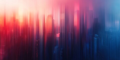 Poster - Cityscape sunrise motion blur, urban background, website banner