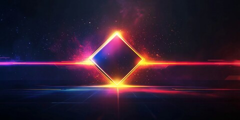 Poster - Glowing Diamond Portal in Cosmic Space