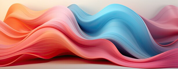 Wall Mural - abstract background with twisted shapes, web banner