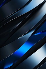 Poster - This modern abstract spiral design blends blue and black, perfect for branding and digital presentations
