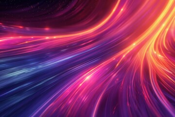 Poster - Vivid, colorful abstract light streaks create a dynamic and energetic visual background that is vibrant and lively