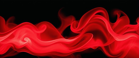 Wall Mural - Vibrant Crimson Mist Art