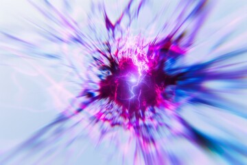 Poster - single energy pulse building with enormous force and generating intense glowing energy output