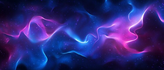 Wall Mural - cosmic nebula swirls, vibrant galaxy background, digital art, website banner