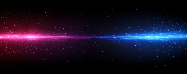 Poster - Cosmic light streak, dual colors, dark space, digital art, website banner