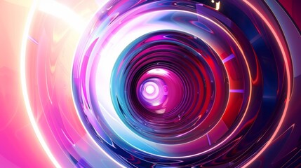 Poster - A vibrant spiral design with a glowing core, perfect for modern art and stunning digital backgrounds