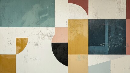 Poster - An intricate blend of various shapes and vivid colors, creating a dynamic and visually captivating abstract artwork