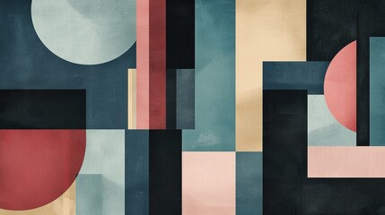 Poster - An intricate blend of various shapes and vivid colors, creating a dynamic and visually captivating abstract artwork