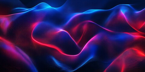Aufkleber - Abstract red blue digital wave background (1)