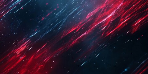 Aufkleber - Abstract red blue streaks, cosmic digital art, background, website