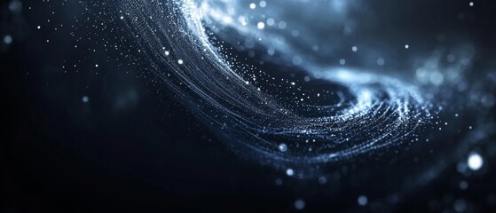 Poster - Dark swirling cosmic dust, galaxy background, abstract art, website design