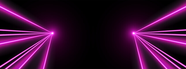 Wall Mural - laser rays or beams, glowing neon lines, bright futuristic background. motion or speed light effect.