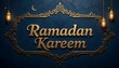 © ArtisticVoid - Ramadan Kareem in Elegant Calligraphy with Islamic Patterns and Gold Lantern Accents