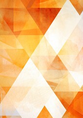 Poster - gold orange white triangle abstract geometric presentation