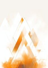 Poster - gold orange white triangle abstract geometric presentation