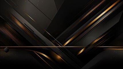 Poster - the splendor of luxury black gold abstract background