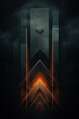 Poster - the splendor of luxury black gold abstract background