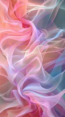 Poster - pastel soft abstract background with waves.