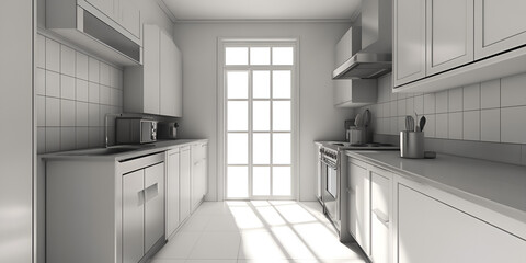 Wall Mural - planned kitchen