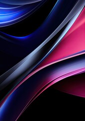 Poster - overlapping layers of 3d blue pink luxury abstract background on dark space blue metal effect decora