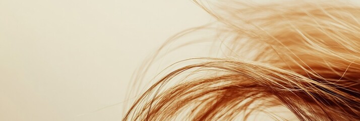 Aufkleber - Macro shot revealing the intricate details of a broken strand of hair against a soft background. Generative AI