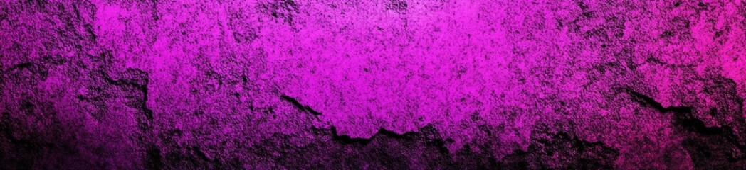 Wall Mural - Abstract black purple pink background. Toned magenta rough concrete texture. Colorful background with space for design. Web banner. Wide. Panoramic.