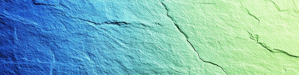 Wall Mural - Beautiful blue green texture. Gradient. Toned cracked rough stone surface. Abstract colorful background with space for design. Backdrop wallpaper. Web banner. Website header.