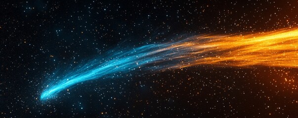 Poster - Dual Comet Streaking Across Starry Space