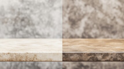 Poster - Comparison of dusty and clean furniture surface demonstrating the impact of regular cleaning practices. Generative AI