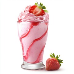 Wall Mural - strawberry smoothie with strawberry