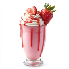 Wall Mural - strawberry smoothie with strawberry