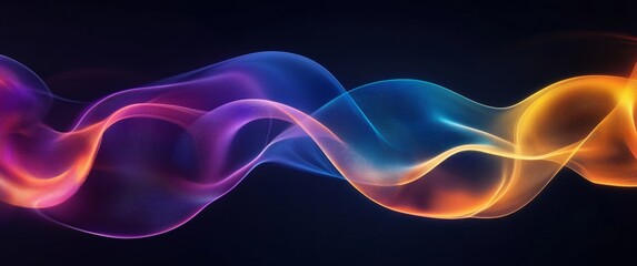 Poster - Technology Abstract Wave Curve Background