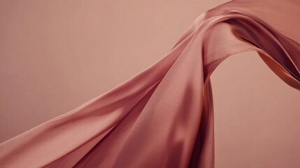 Leinwandbilder - Delicate silk fabric flowing gracefully against a neutral background in soft lighting showcasing elegance and simplicity. Generative AI