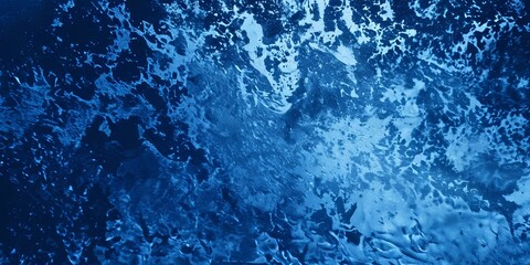 Poster - A blue background with splashes of water