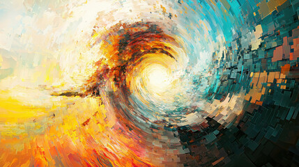 Poster - Swirling Vortexes of Colorful Abstract Digital Art for Creative Projects and Visual Impact