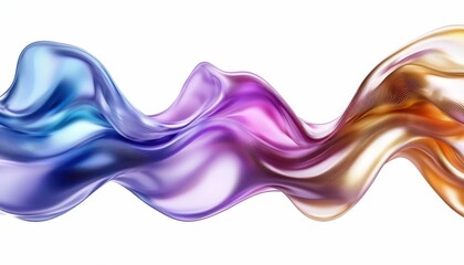 Poster - Colorful Abstract Flowing Shapes in Liquid Metal Style, Representing Fluid Dynamics and Movement, Perfect for Modern Design and Art Concepts