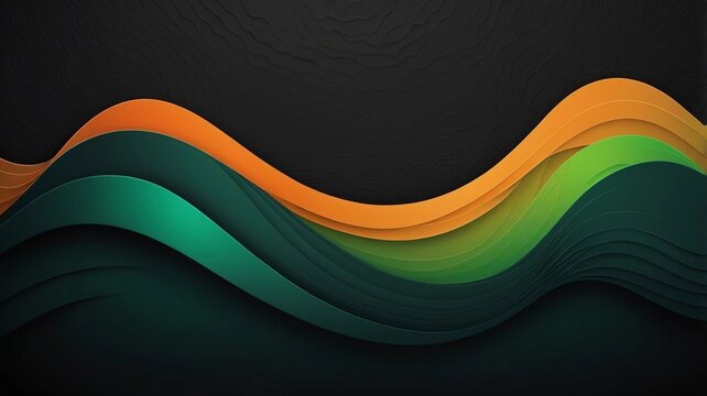 retro gradient background with grain texture,green,orange gradient background shining colors abstract black waves dark background noise texture design header poster banner