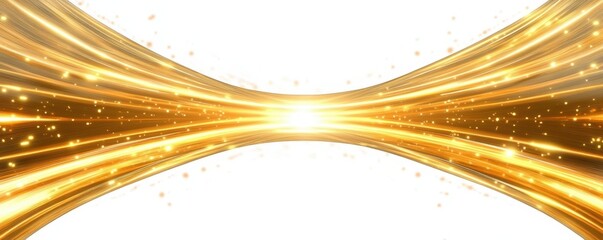 Poster - Radiant Gold Light Effect with Sparkles Creating a Stunning Background Illustration for Vector Graphics and Design Projects