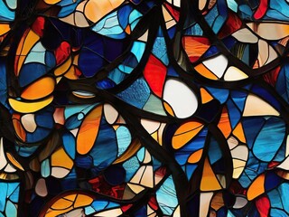 Wall Mural - colorful stained glass window