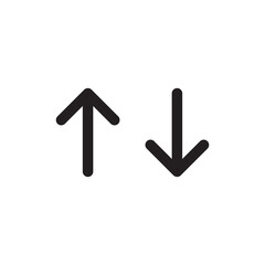 Poster - Up, down Arrow icon. vector flat black simple trendy style illustration for web and app..eps