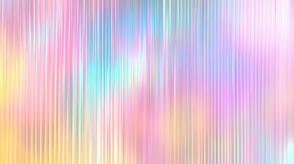 Poster -  iridescent rainbow corrugated ribbed glass background texture. Soft pastel holographic frosted window refraction pattern. Modern blurry pearlescent unicorn foil abstract 